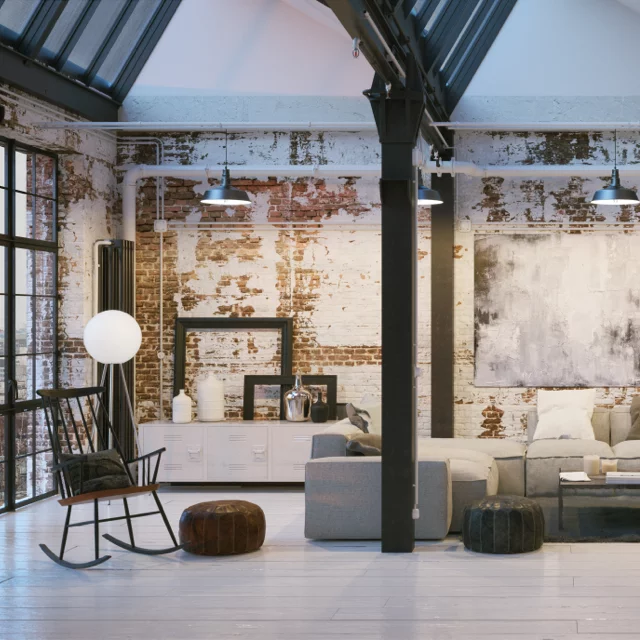 Moderner Wohnraum im Loft Design